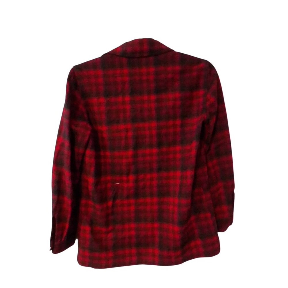 Pendleton topster jacket mens Small wool red plai… - image 7